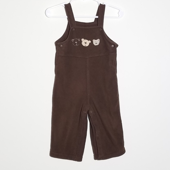 Carter's Fleece Bear Overalls 9m - Picture 1 of 4